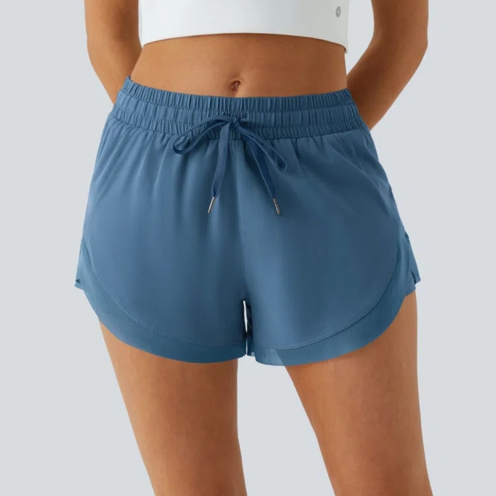 Halara Contrast Mesh Drawstring Shorts